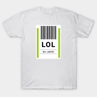 LOL Airport Baggage Label T-Shirt